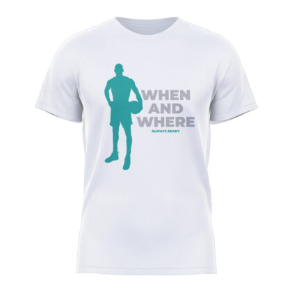 Men's When and Where Basketball T-Shirt in White