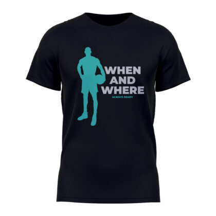 Men's When and Where Basketball T-Shirt in Black
