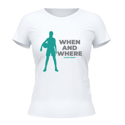 Women's When and Where Basketball T-Shirt in White