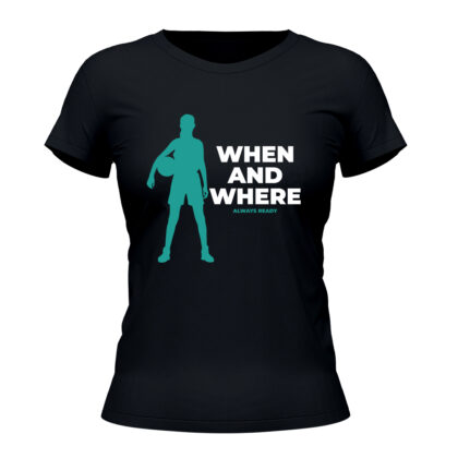 Women's When and Where Basketball T-Shirt in Black