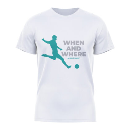 White 'When and Where' Football T-Shirt
